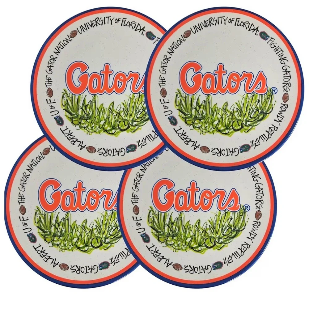 Florida Gators Melamine Dinner Plates by Magnolia Lane NWT set of 4